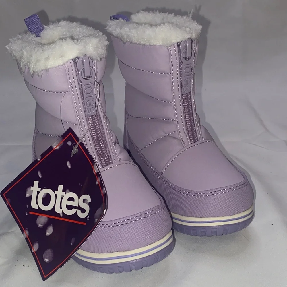 Totes Toddler Girls Zippy Waterproof‎ Insulated Flat Heel Winter Boots